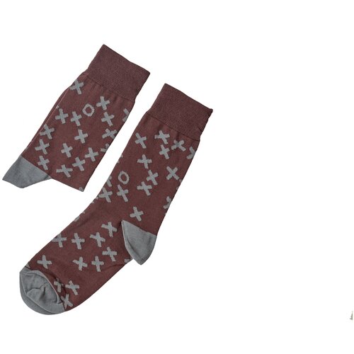 фото Носки st. friday как всегда выигрывать в крестики нолики, размер 38-41 , коричневый