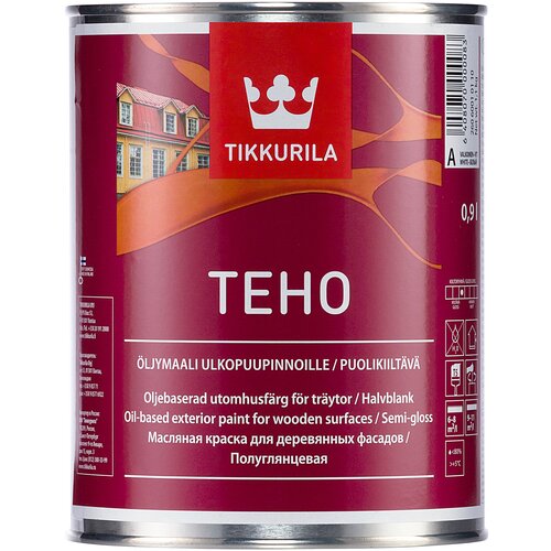 Tikkurila Teho / Тиккурила Техо краска масляная для деревянных фасадов база С 0,9л,