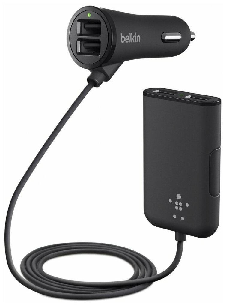 Автомобильное зарядное устройство Belkin Road Rockstar , черный