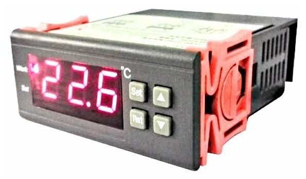 Терморегулятор, цифровой термостат регулятора температуры 220V 10A, для контроля температуры и управления вентиляторами - фотография № 1