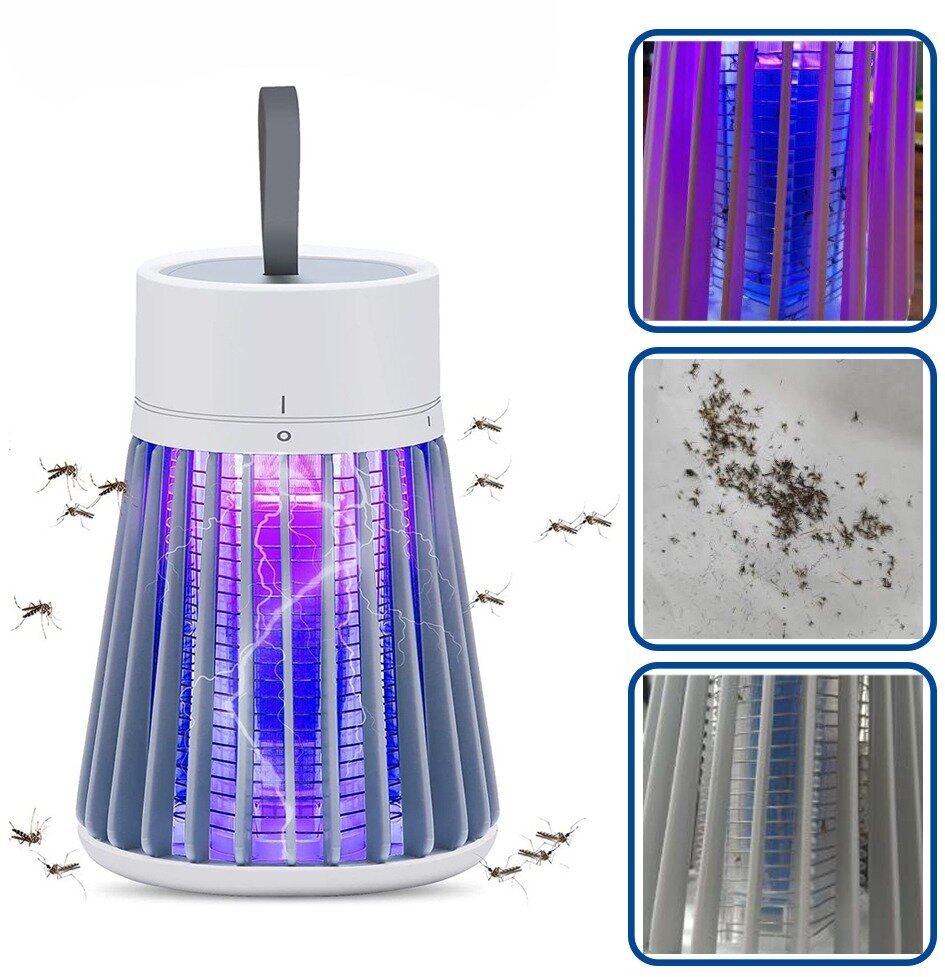 Портативная электрическая лампа-ловушка от комаров и мошек - фотография № 6