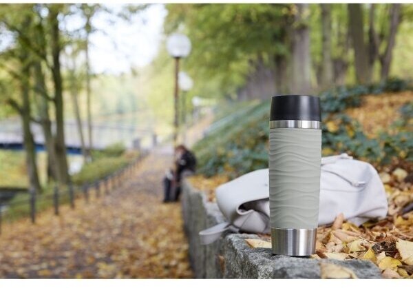 Термокружка EMSA Travel Mug Waves, 0.5 л, серый - фотография № 20