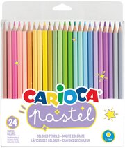 Карандаши цветные Carioca "Pastel", 24цв, ПВХ, европодвес