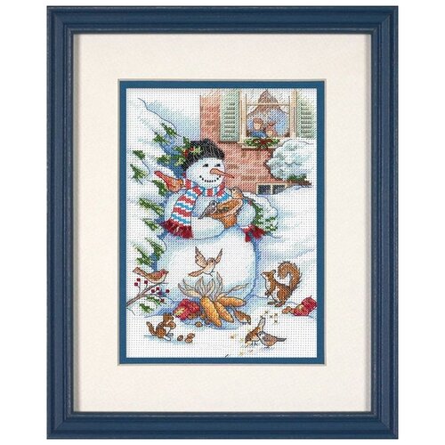 фото Набор для вышивания «снеговик и друзья», 13x18 см, dimensions