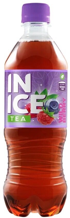 Напиток "Холодный черный чай "инайс (INICE)" со вкусом лесных ягод" безалкогольный негазированный, ПЭТ 0.5 (упаковка 12шт) - фотография № 2
