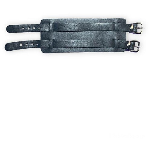 фото Браслет на руку черный широкий на двойной застежке китай