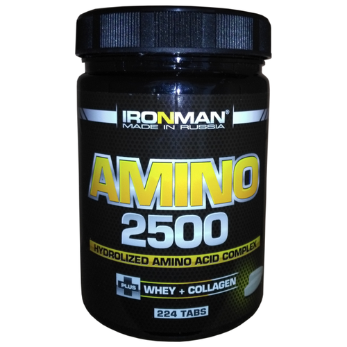 Аминокислотный комплекс IRONMAN Amino 2500, нейтральный, 224 шт. аминокислотный комплекс sportexpert aminocomplex нейтральный 4 8 гр 10 шт
