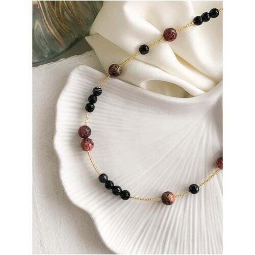 Чокер из натуральных камней и жемчуга