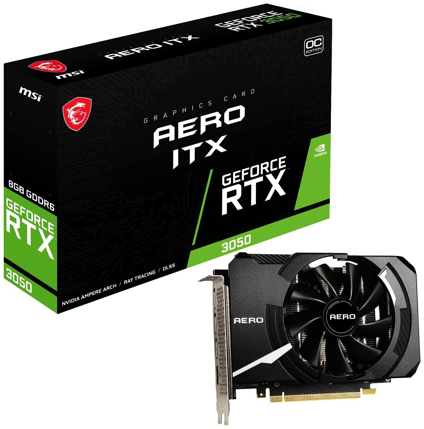 Видеокарта MSI RTX 3050 AERO ITX 8G OCV2 8192 МБ, RET - фото №8