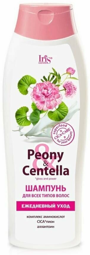 Iris Шампунь для всех типов волос Peony & Centella, Ежедневный Уход, 400 мл