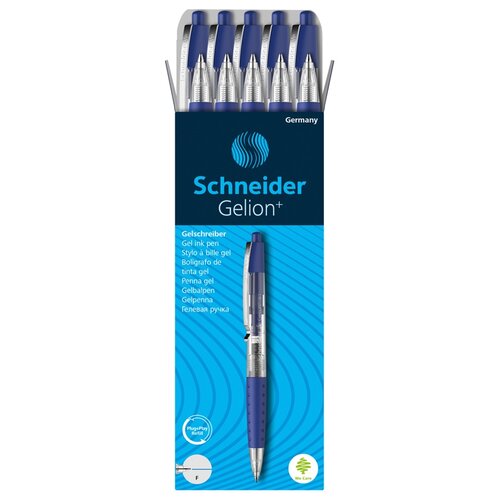 фото Schneider набор гелевых ручек gelion+, 0.7 мм, 10 шт, синий цвет чернил