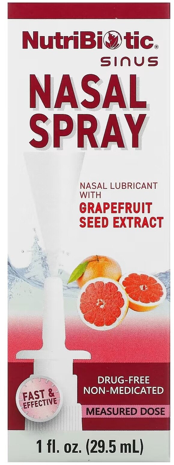 NutriBiotic, Nasal Spray, Спрей для носа с экстрактом семян грейпфрута, 29,5 мл