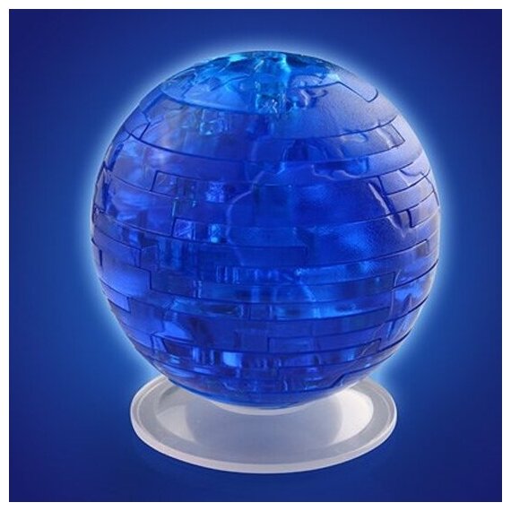 Головоломка 3D Crystal Puzzle Планета земля голубая цвет: синий - фото №7