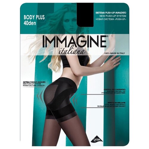 Колготки Immagine Body Plus, 40 den, размер 2, черный