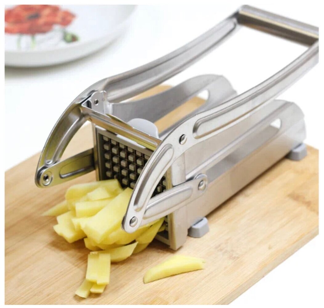 Картофелерезка ручная Potato chipper / Пресс для картофеля фри / Нарезка овощей — фото 1