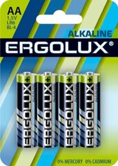 Батарейки Ergolux Alkaline BL4 LR6