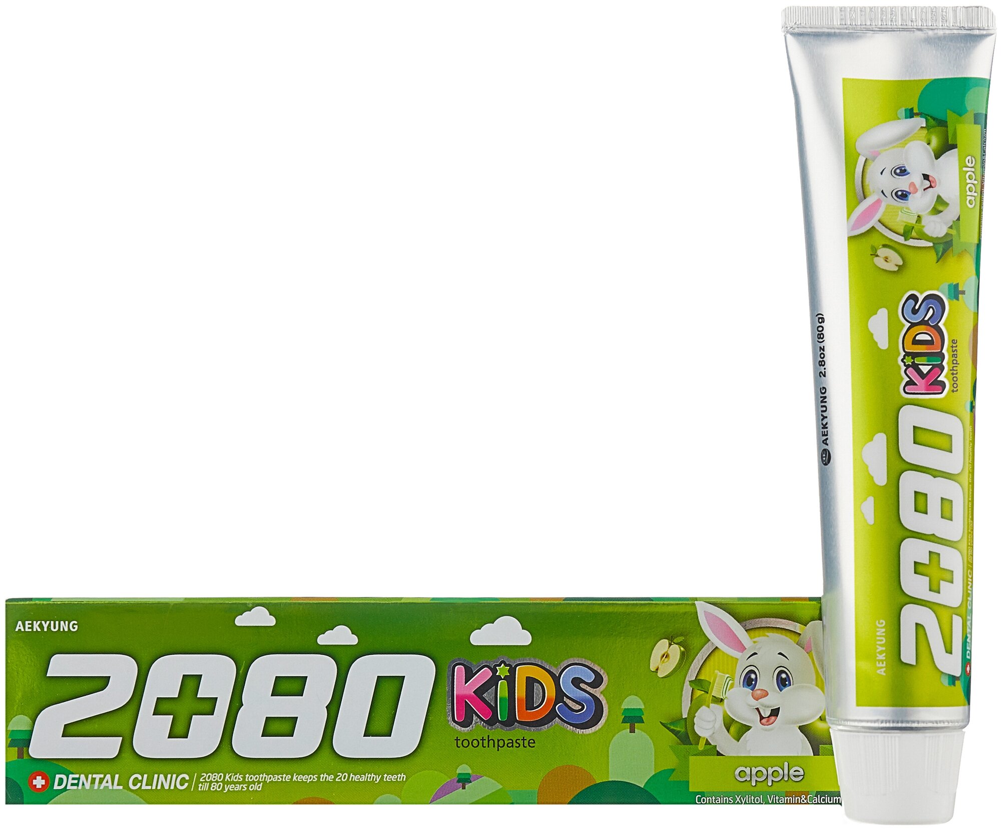 Kerasys DC 2080 Toothpaste Kids Детская зубная паста, яблоко 80 г (Kerasys, ) - фото №1