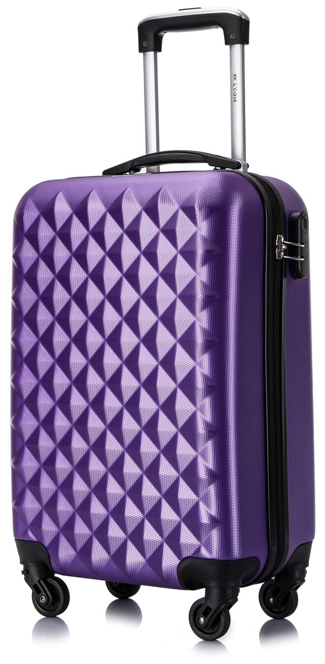L'case Чемодан L'CASE Phatthaya S 55х36х21см (20) со съемными колесами, фиолетовый