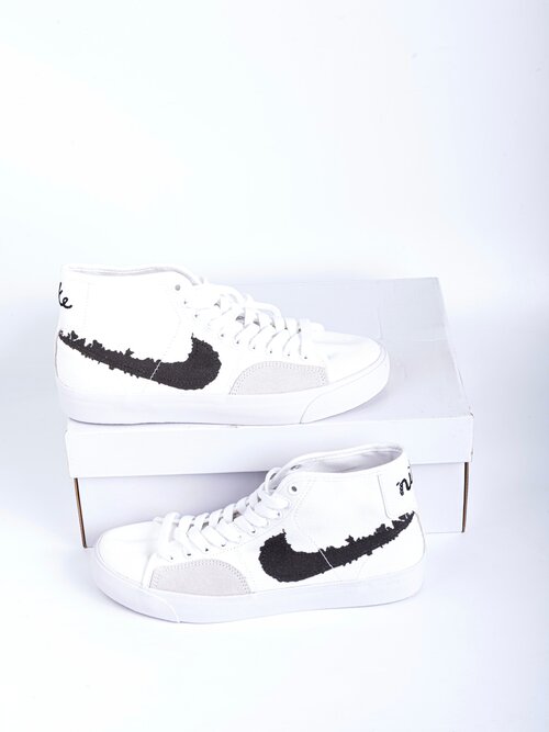 Кроссовки NIKE Blazer, размер 41.5 RU, белый, черный