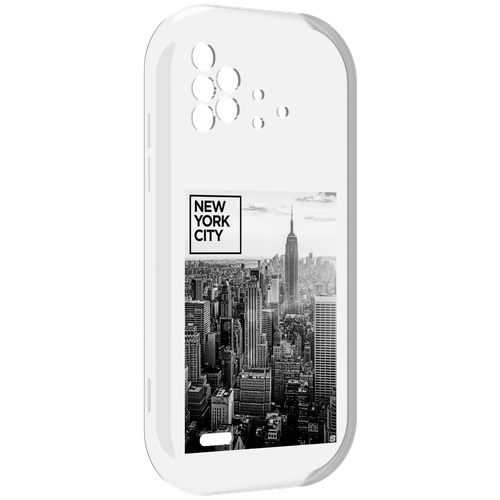 Чехол MyPads черно белый Нью-Йорк для UMIDIGI Bison X10 / X10 Pro задняя-панель-накладка-бампер