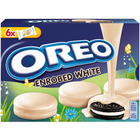 Печенье Oreo White Choc, покрытое белой глазурью, 246 г, какао, шоколад