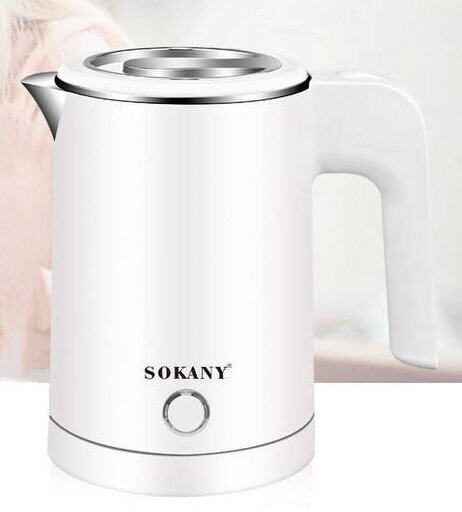 Электрический чайник Sokany SK-SH-1077. FUNCTIONAL с поддержанием тепла, корпус жаропрочный. Белый