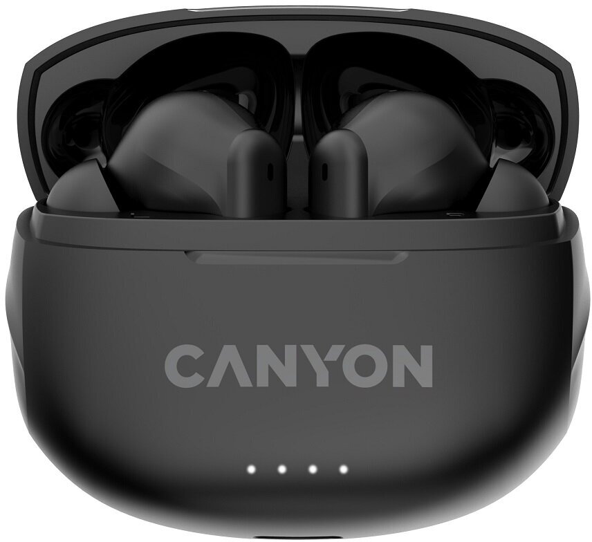 Наушники беспроводные Canyon Bluetooth: 5.3, 20-20 кГц, 32 ОМ, 2*40 мАч, 470 мАч, USB-C, IP33, black - фото №2