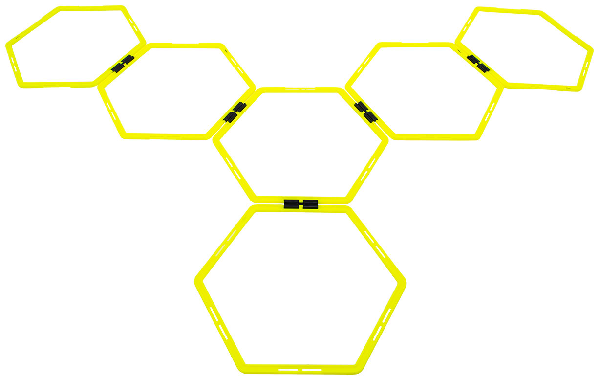 Набор шестиугольных напольных обручей Agility Hoops JA-216, 6 шт.