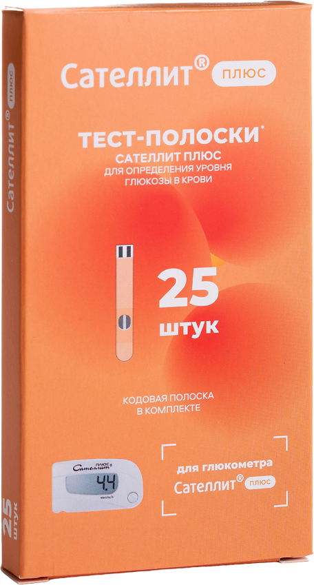 Сателлит Плюс тест-полоски 25 шт