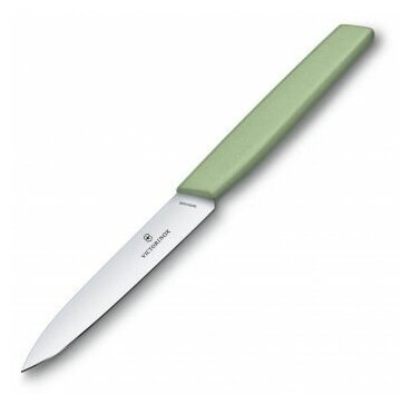 Нож Victorinox кухонный Swiss Modern (6.9006.1042) стальной универсальный лезв.100мм прямая заточка зеленый