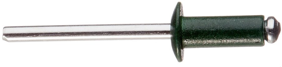 Заклепка вытяжная 4,8х12 мм, цвет RAL 6005 тёмно-зелёный (100шт) - фотография № 2