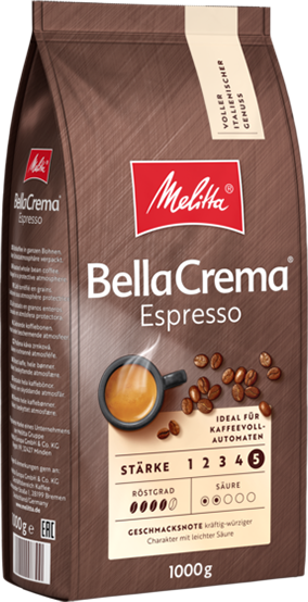 Melitta Bella Crema Espresso кофе в зернах 1 кг пакет (008300)