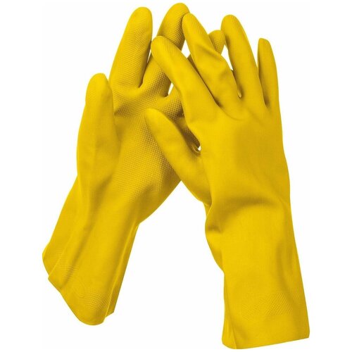 фото Stayer латексные перчатки stayer optima хозяйственно-бытовые р. s с х/б напылением рифлёные 1120-s