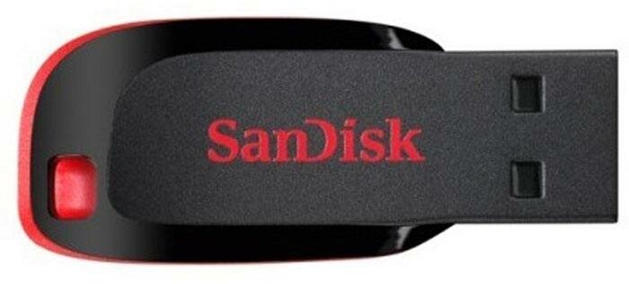 Флешка USB Flash Drive 128Gb SanDisk флеш-карта черного/красного цвета