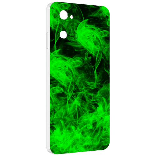 Чехол MyPads зеленый-дымок для UleFone Note 12 / Note 12P задняя-панель-накладка-бампер