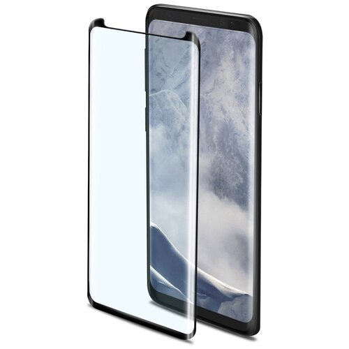 Стекло защитное Celly 3D Glass для Samsung Galaxy S9 plus глянцевое чёрное