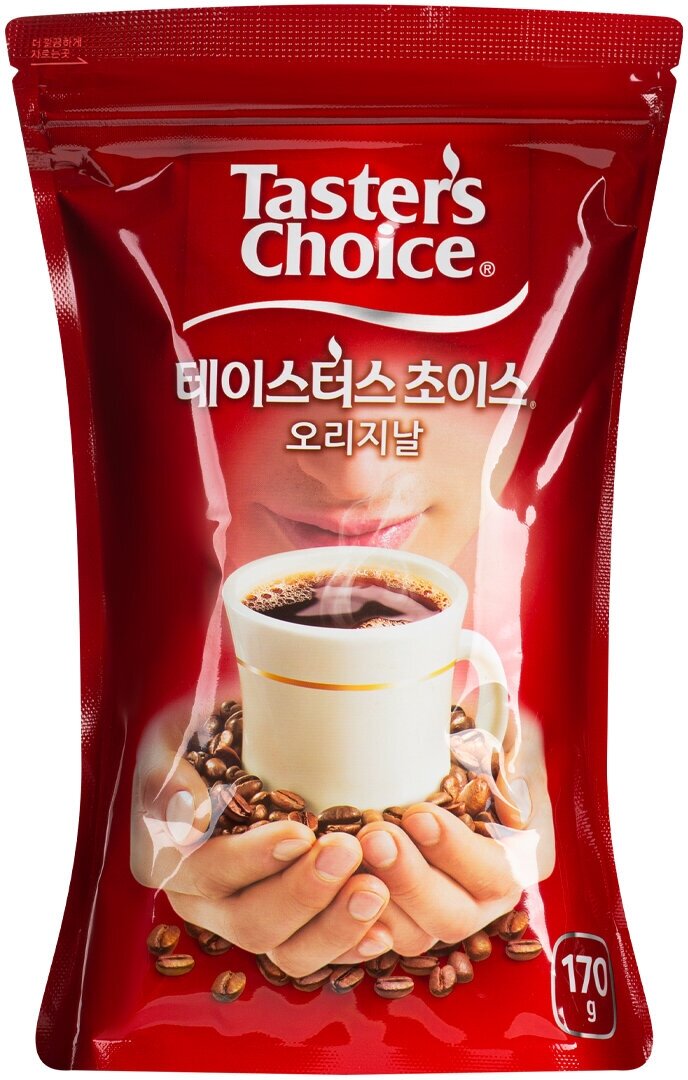 Кофе растворимый Корейский Taster’s Choice Original 170 гр. сублимированный (пакет) - фотография № 9