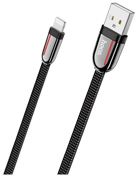 USB дата кабель Lightning, HOCO, U74, 1.2m, черый