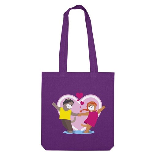 фото Сумка шоппер us basic, фиолетовый