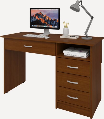 Изображение товара Стол письменный Хит-2, Ширина 100 см, Глубина 50 см, Высота 75 см, цвет: Орех