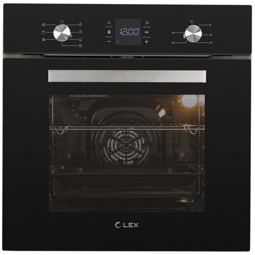 Духовой шкаф Lex EDM071BL 7 режимов черный цвет 2759000₽