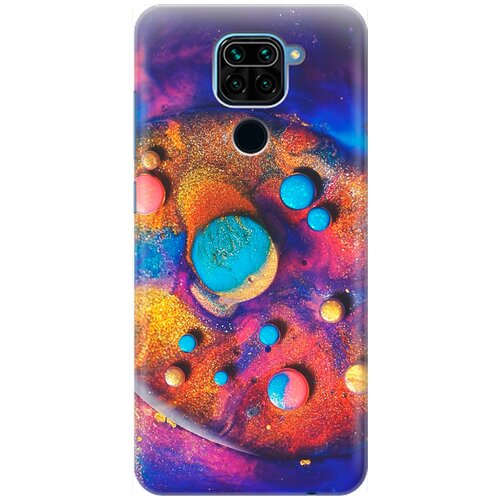 фото Re:pa накладка transparent для xiaomi redmi note 9 с принтом "красочные капли"