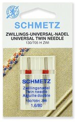 Иглы Schmetz, стандартные двойные ZWI № 80/1.6