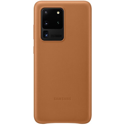 фото Чехол-накладка samsung leather cover для galaxy s20 ultra серебристый (ef-vg988lsegru)