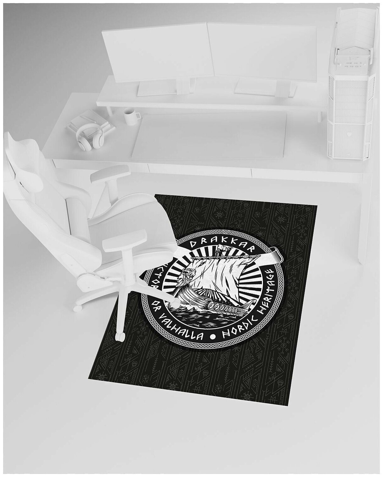 Защитный коврик под компьютерное кресло викинг 3 - фотография № 2