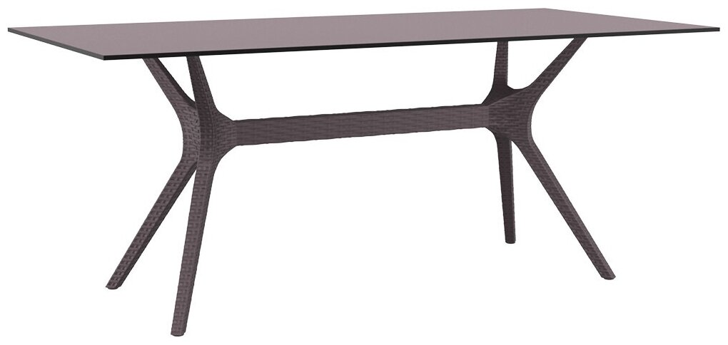 Пластиковый стол Siesta Contract Ibiza Table 180, коричневый - фотография № 1
