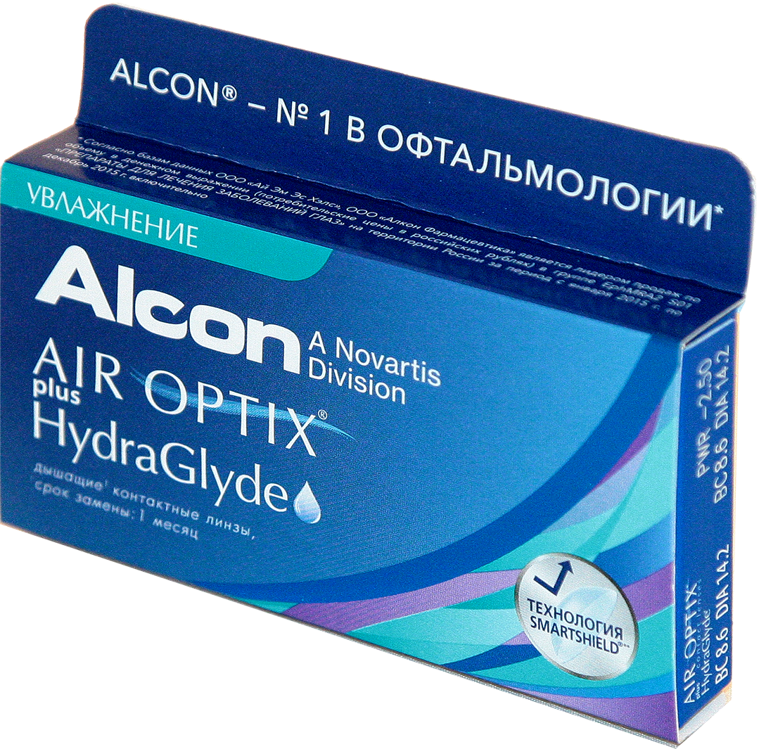  : Air Optix plus HydraGlyde, 3pk (1=3) R:=8.6 D:=-01,00