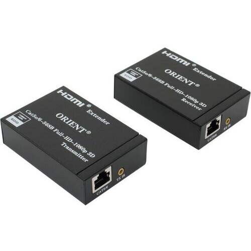 HDMI -> HDMI Orient VE045IR hdmi удлинитель по витой паре rj45 блоки питания в комплекте