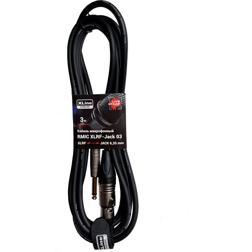 Xline Cables RMIC XLRF-JACK 03 Кабель микрофонный XLR 3 pin female - JACL 6.3 mono длина 3м кабель микрофонный 3м nordfolk nmc3 3