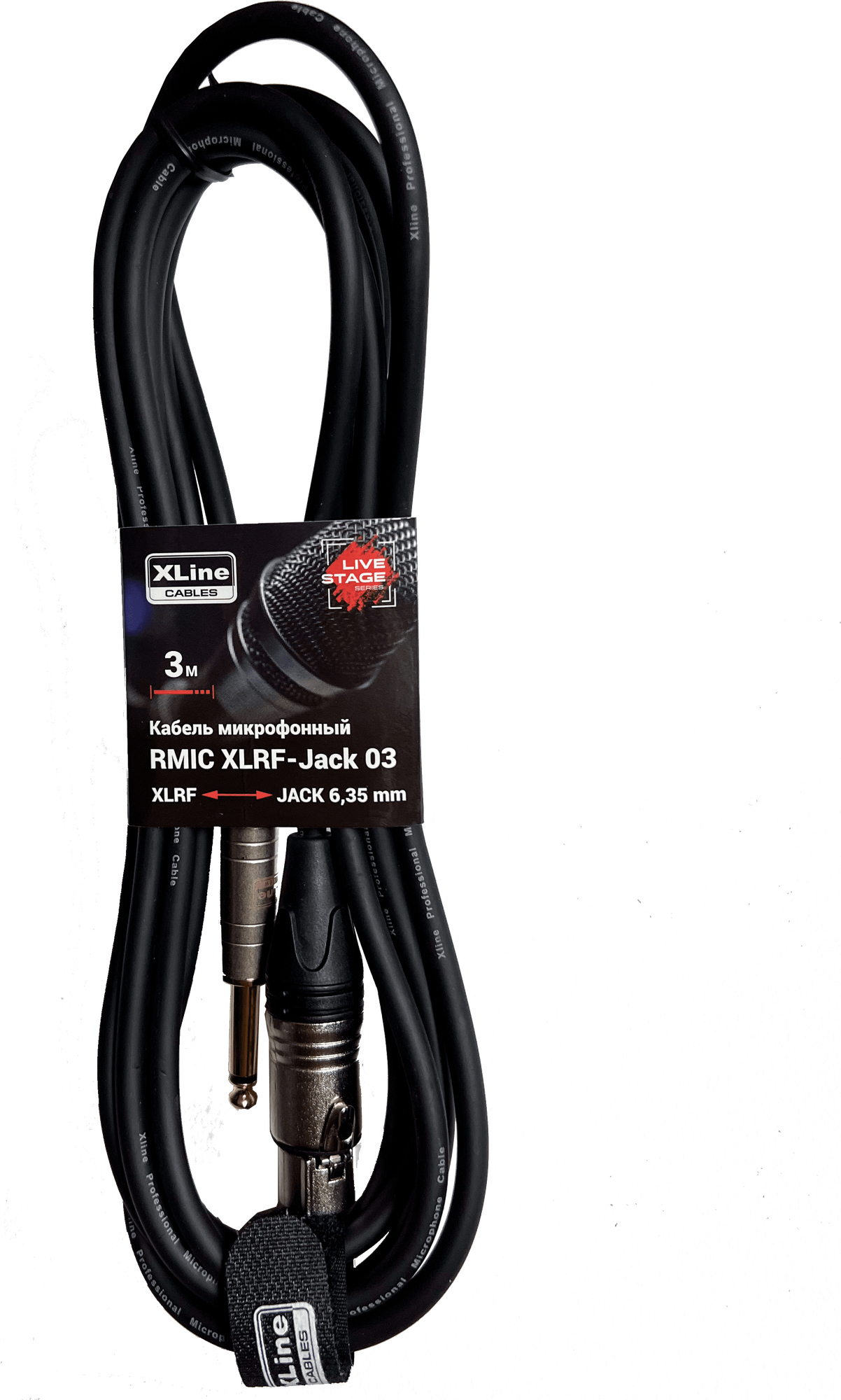 Xline Cables RMIC XLRF-JACK 03 Кабель микрофонный XLR 3 pin female - JACL 6.3 mono длина 3м